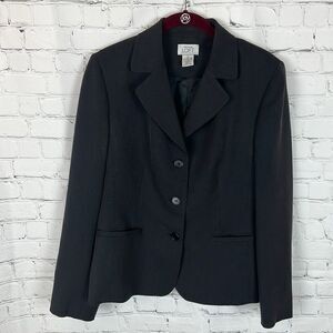 Loft Black Pinstripe Blazer Size 4